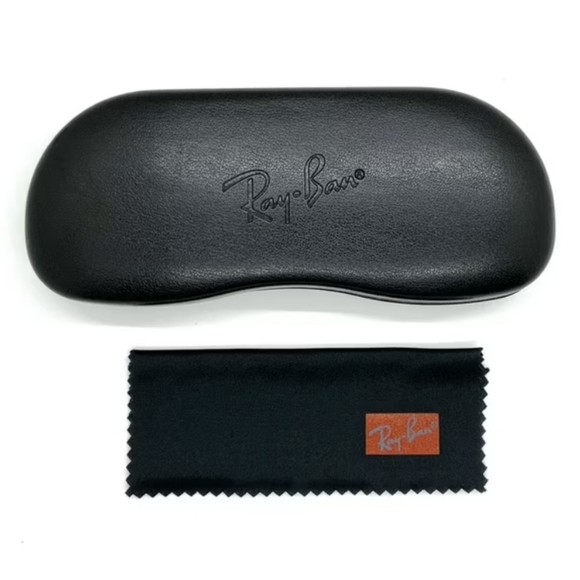 New- Original Ray-Ban Unisex Clam Hard-Shell Case and Cleaning Cloth - Picture 1 of 8